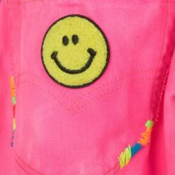 MC2 Saint Barth Girl Fluo Pink Upcycled Denim Shorts With Embroidery 7 MC2 Saint Barth Girl Fluo Pink Upcycled Denim Shorts With Embroidery -MC2 Saint Barth Store fluo pink denim shorts girl 3