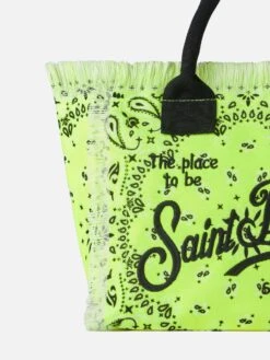 Alternative view of MC2 Saint Barth Colette Fluo Yellow Handbag With Bandanna Print