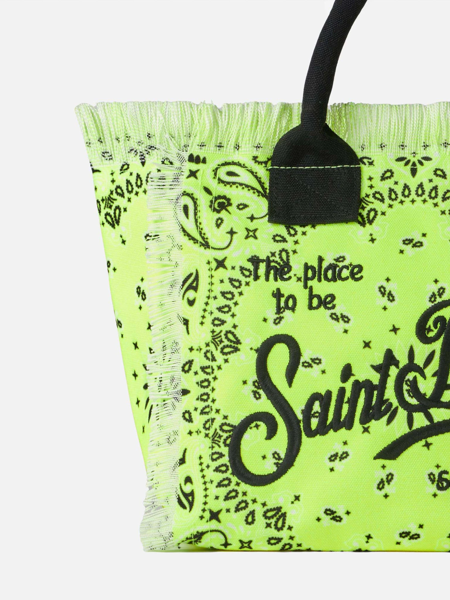 MC2 Saint Barth Colette Fluo Yellow Handbag With Bandanna Print 4 MC2 Saint Barth Colette Fluo Yellow Handbag With Bandanna Print - Image 2