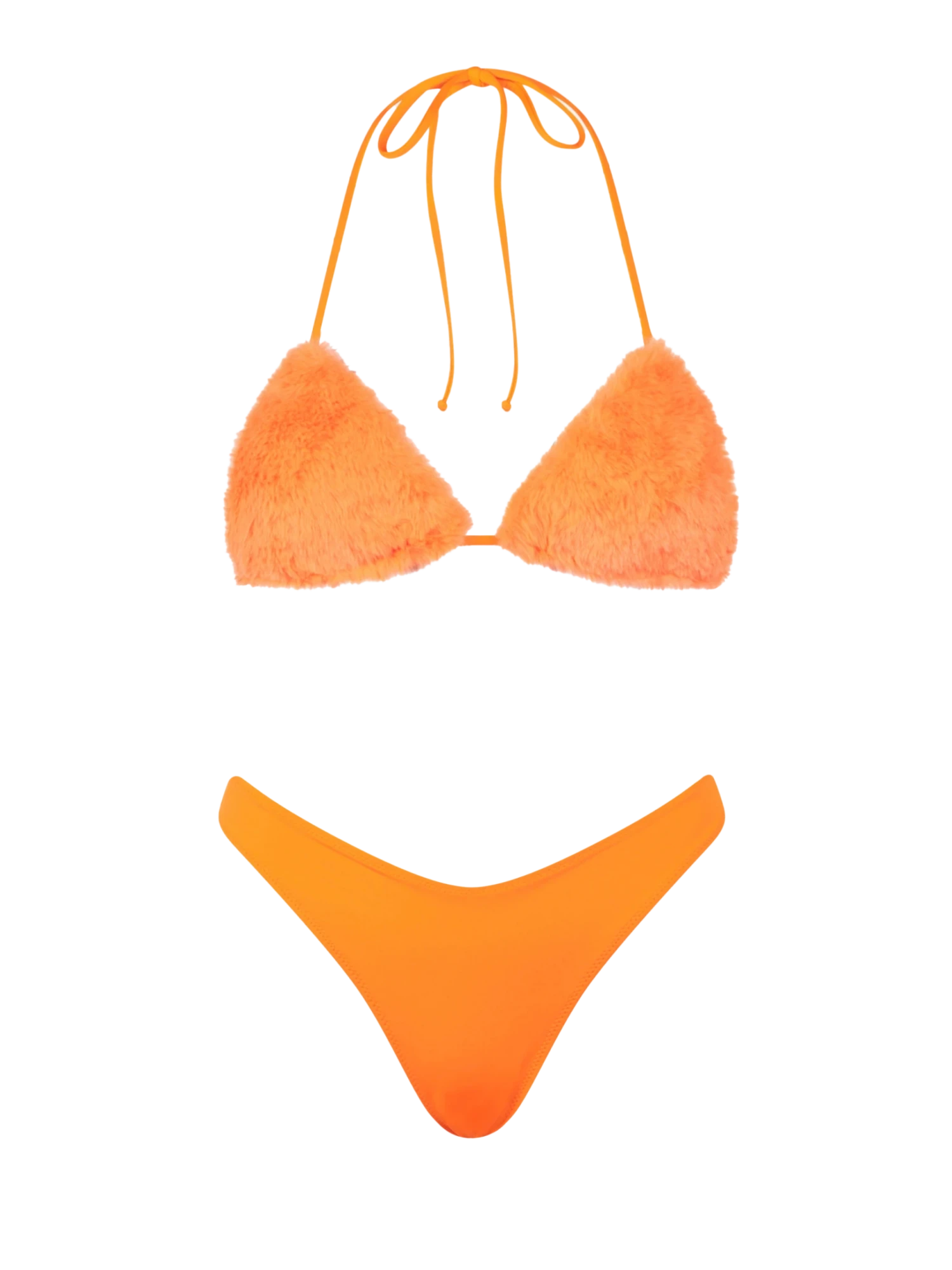 MC2 Saint Barth Woman Fluo Orange Triangle Bikini 3 MC2 Saint Barth Woman Fluo Orange Triangle Bikini