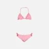 MC2 Saint Barth Girl Triangle Bikini With Pink Gingham Print 2 MC2 Saint Barth Girl Triangle Bikini With Pink Gingham Print -MC2 Saint Barth Store gingham girl bikini triangle 1