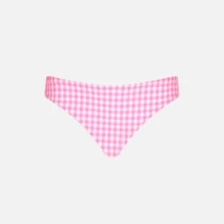 Alternative view of MC2 Saint Barth Girl Swim Briefs With White And Pink Vichy Print
