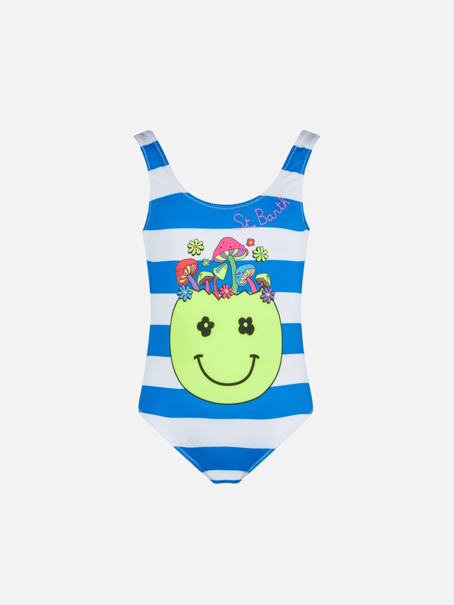MC2 Saint Barth Girl One Piece Swimsuit With '70 Smile Print 3 MC2 Saint Barth Girl One Piece Swimsuit With '70 Smile Print