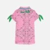 MC2 Saint Barth Girl Shirt Dress With Bandanna Print -MC2 Saint Barth Store girl shirt embroidery bandanna 1 1