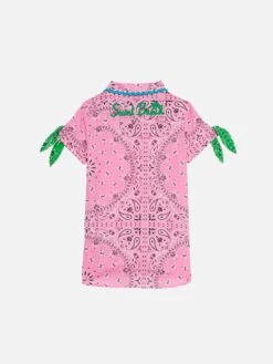 MC2 Saint Barth Girl Shirt Dress With Bandanna Print