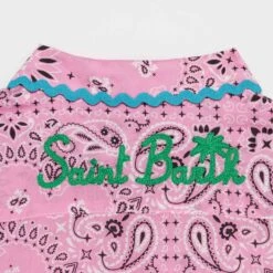 MC2 Saint Barth Girl Shirt Dress With Bandanna Print 7 MC2 Saint Barth Girl Shirt Dress With Bandanna Print -MC2 Saint Barth Store girl shirt embroidery bandanna 3