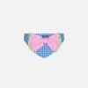 MC2 Saint Barth Girl Swim Briefs With White And Bluette Vichy Print 2 MC2 Saint Barth Girl Swim Briefs With White And Bluette Vichy Print -MC2 Saint Barth Store girl swim briefs with white and bluette vichy print