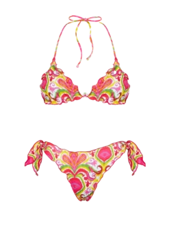 MC2 Saint Barth Woman Triangle Bikini With Ikat Print