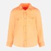 MC2 Saint Barth Boy Fluo Orange Linen Shirt 2 MC2 Saint Barth Boy Fluo Orange Linen Shirt -MC2 Saint Barth Store linen watercolor orange shirt 1 1