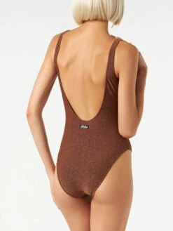 MC2 Saint Barth Woman Lurex One Piece Swimsuit 8 MC2 Saint Barth Woman Lurex One Piece Swimsuit -MC2 Saint Barth Store lurex onepiece swimsuit brown 2