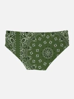 Alternative view of MC2 Saint Barth Man Swim Briefs With Military Green Bandanna Print