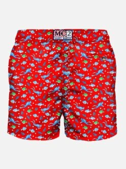 Alternative view of MC2 Saint Barth Man Light Fabric Swim Shorts With Diver Print