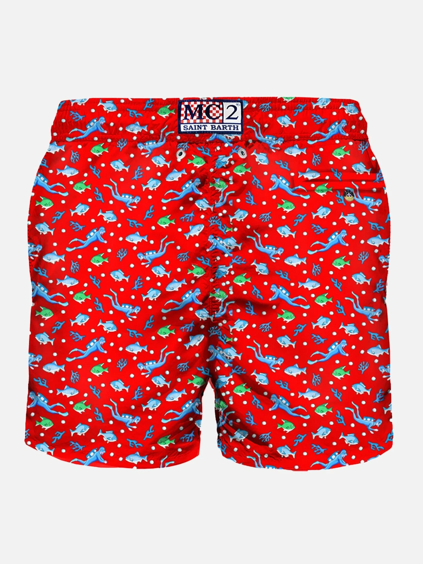 MC2 Saint Barth Man Light Fabric Swim Shorts With Diver Print 4 MC2 Saint Barth Man Light Fabric Swim Shorts With Diver Print - Image 2