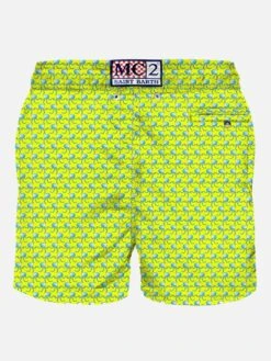Alternative view of MC2 Saint Barth Man Swim Shorts Jelly Fish Fluo Print