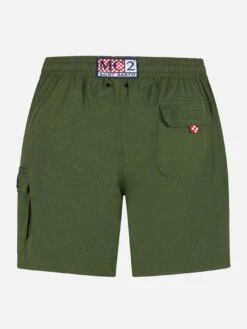 Alternative view of MC2 Saint Barth Man Military Green Comfort And Stretch Swim Shorts