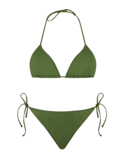 MC2 Saint Barth Woman Military Green Triangle Bikini