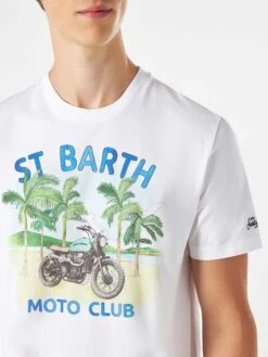 Alternative view of MC2 Saint Barth Man Cotton T-shirt With Motorcycle Print
