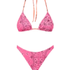 MC2 Saint Barth Woman Triangle Bikini With Bandanna Print -MC2 Saint Barth Store pink bandanna triangle bikini 1