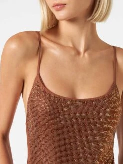 MC2 Saint Barth Woman One Piece Swimsuit With Brown Shades Rhinestones 8 MC2 Saint Barth Woman One Piece Swimsuit With Brown Shades Rhinestones -MC2 Saint Barth Store rhinestone onepiece swimsuit woman 2
