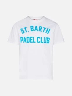 MC2 Saint Barth Boy Cotton T-shirt With St. Barth Padel Club Print