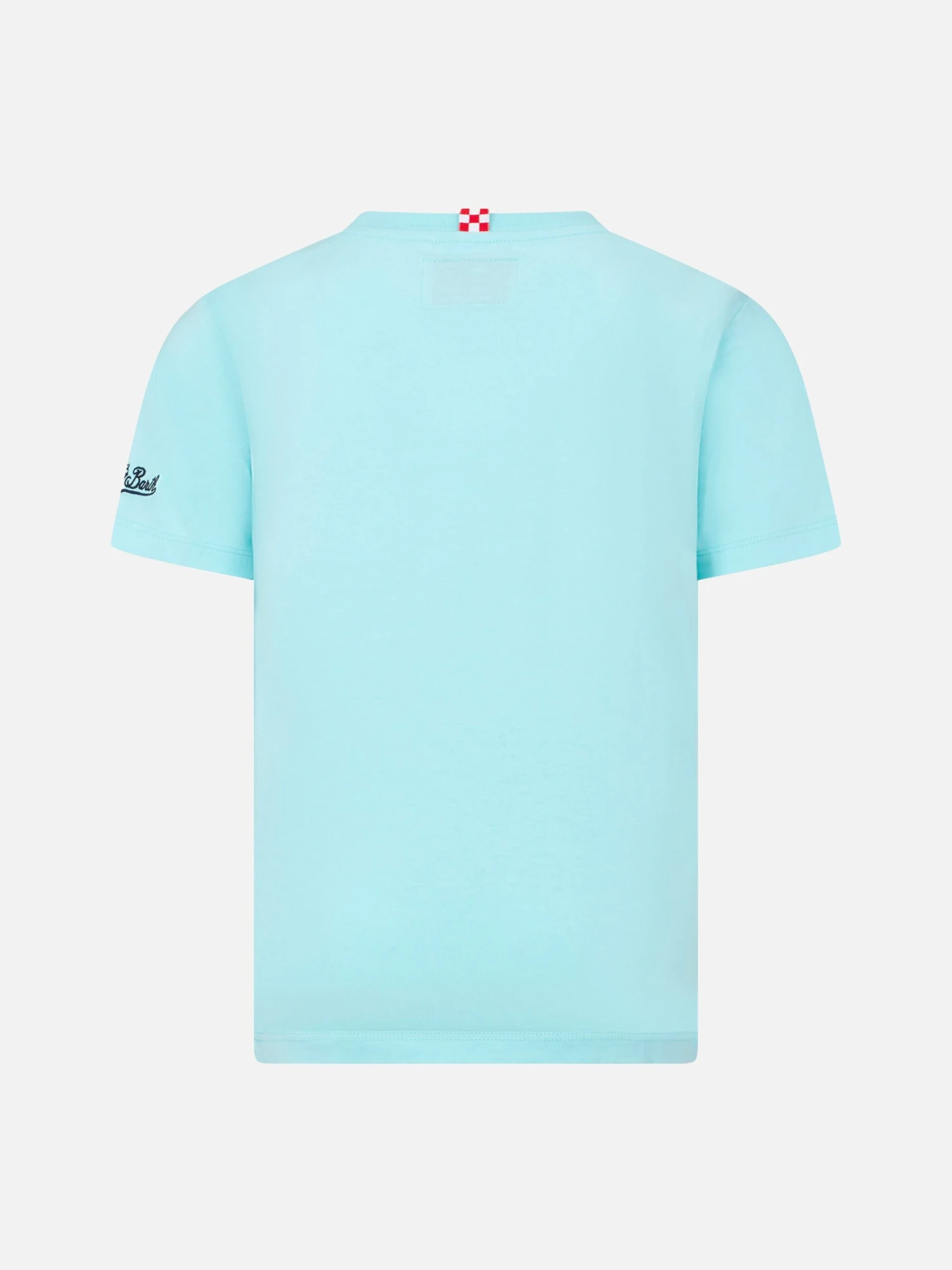 MC2 Saint Barth Boy Cotton T-shirt With St. Barth Postcard Print 5 MC2 Saint Barth Boy Cotton T-shirt With St. Barth Postcard Print - Image 3