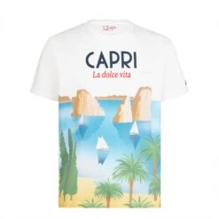 MC2 Saint Barth Man Cotton T-shirt With Capri Postcard Print -MC2 Saint Barth Store t shirt man postcard capri 4