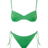 MC2 Saint Barth Woman Green Bralette Bikini 2 MC2 Saint Barth Woman Green Bralette Bikini -MC2 Saint Barth Store underwire balconette bikini green 1