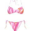 MC2 Saint Barth Woman Bandeau Bikini With Shape Wave Print And Charms 1 MC2 Saint Barth Woman Bandeau Bikini With Shape Wave Print And Charms -MC2 Saint Barth Store wave print triangle bikini 4