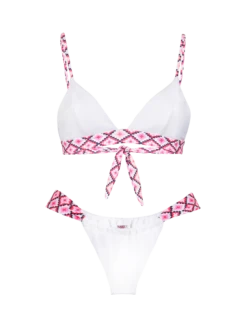 MC2 Saint Barth Woman Triangle Bikini With Geometric Pattern