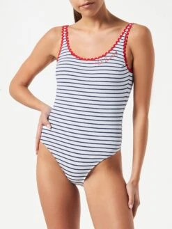 MC2 Saint Barth One Piece Swimsuit With Love St. Barth Embroidery 8 MC2 Saint Barth One Piece Swimsuit With Love St. Barth Embroidery -MC2 Saint Barth Store woman onepiece stripes swimsuit 1